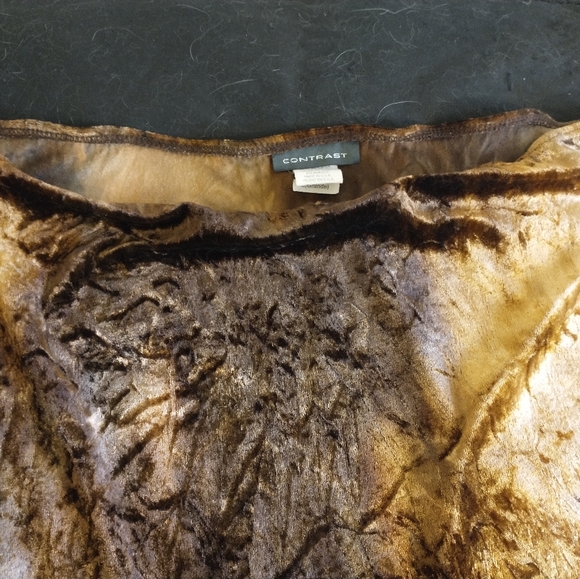 Contrast skirt. Brown. Gold. Large. Dry Clean only. - Picture 2 of 2